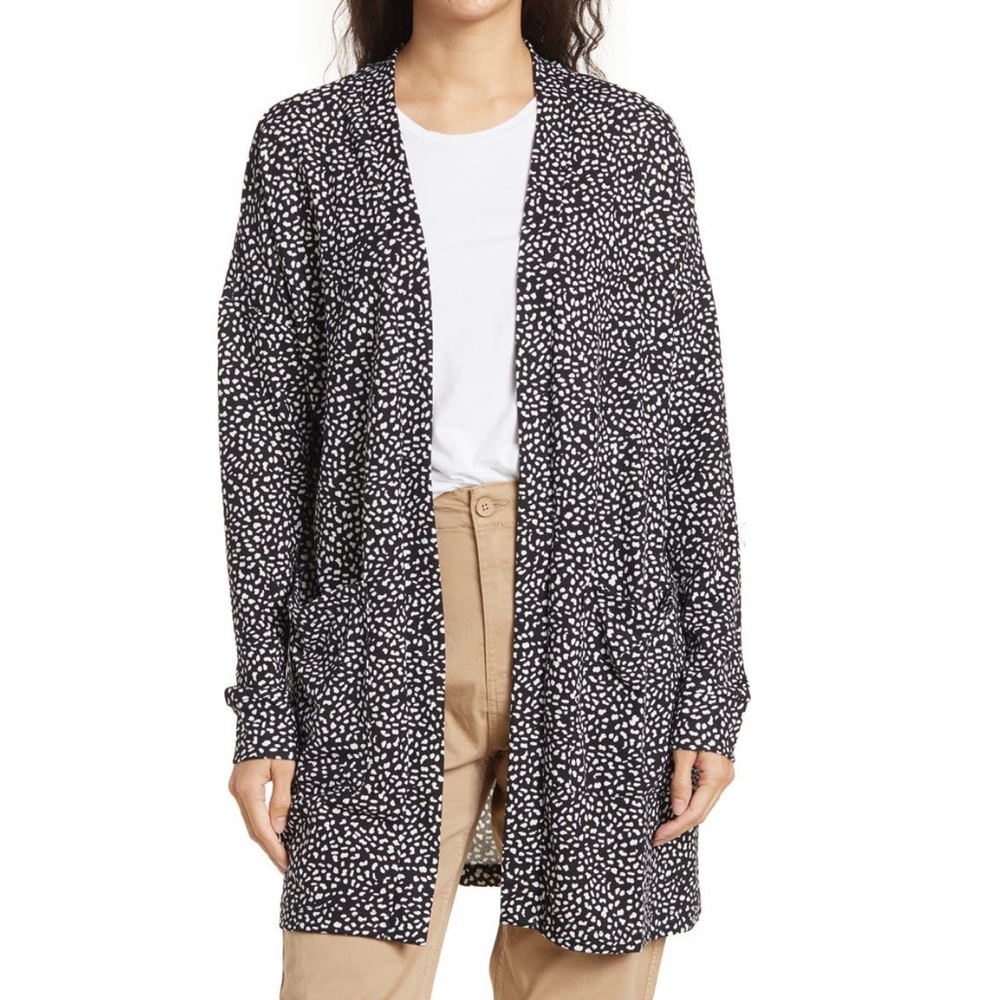 Sanctuary Open Front Jersey Cardigan In Mystic Spot Pattern -New W/Tag - Reemoly